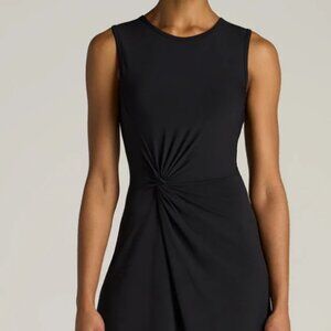 Sleeveless Knot Front Dress for TALL Women in Black